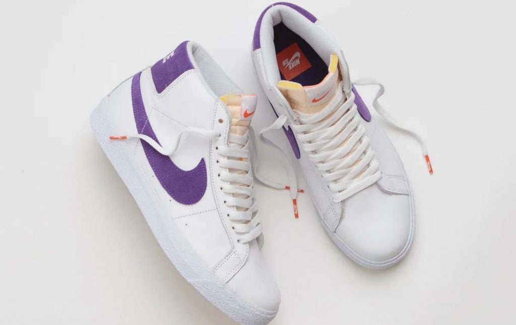 Tênis Nike Sb Blazer Mid Orange Label Court Purple